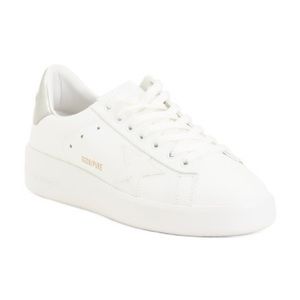 Rare Men’s Pure Star Laminated Leather Low-Top Sneakers
